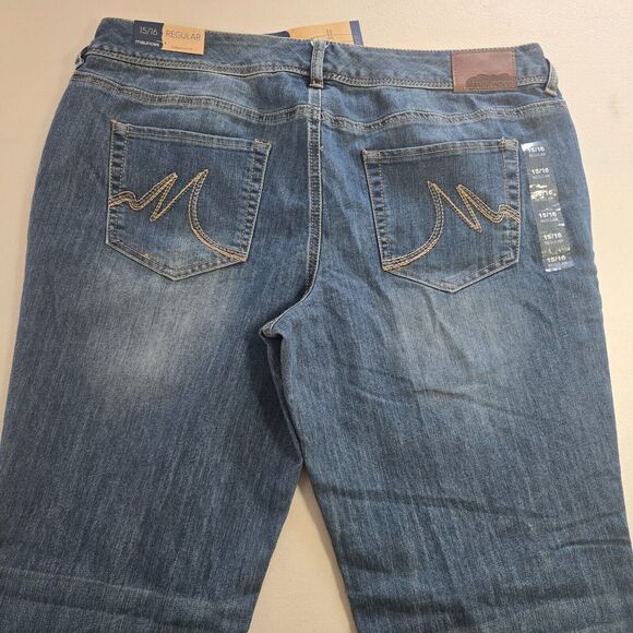 Maurices Ellie Jeans Women's 15 / 16 Reg Blue Medium Wash Straight Fit NWT - Picture 14 of 16